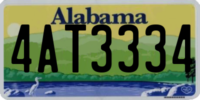 AL license plate 4AT3334