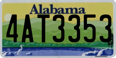 AL license plate 4AT3353