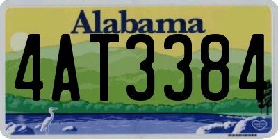 AL license plate 4AT3384