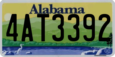 AL license plate 4AT3392