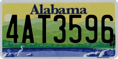 AL license plate 4AT3596