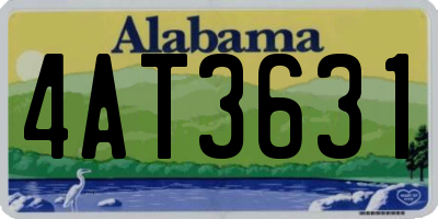 AL license plate 4AT3631
