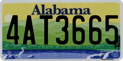 AL license plate 4AT3665