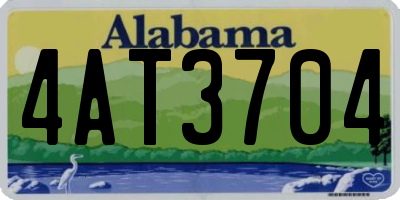 AL license plate 4AT3704