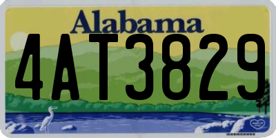 AL license plate 4AT3829