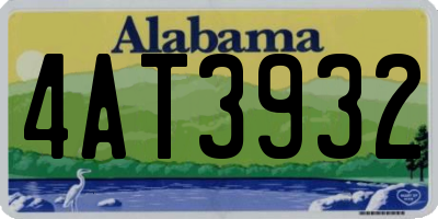 AL license plate 4AT3932