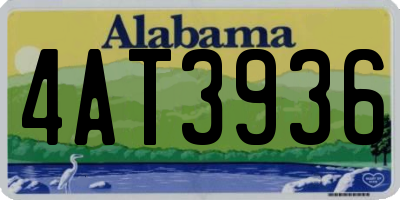 AL license plate 4AT3936