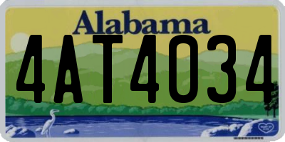 AL license plate 4AT4034