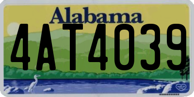 AL license plate 4AT4039