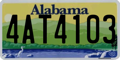 AL license plate 4AT4103