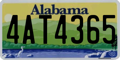 AL license plate 4AT4365