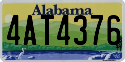 AL license plate 4AT4376