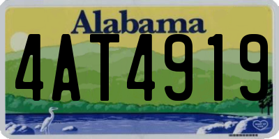 AL license plate 4AT4919