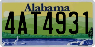 AL license plate 4AT4931
