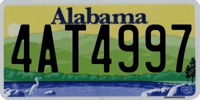 AL license plate 4AT4997