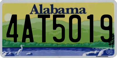 AL license plate 4AT5019