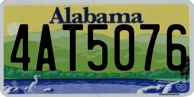 AL license plate 4AT5076