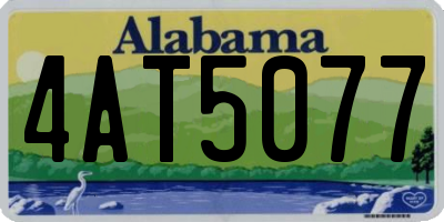 AL license plate 4AT5077