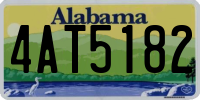 AL license plate 4AT5182
