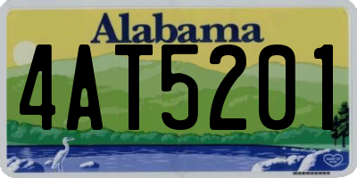 AL license plate 4AT5201