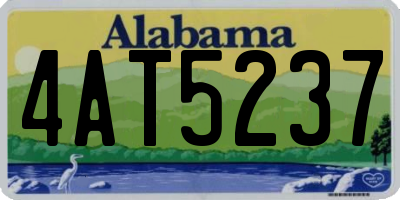 AL license plate 4AT5237
