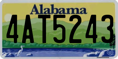 AL license plate 4AT5243