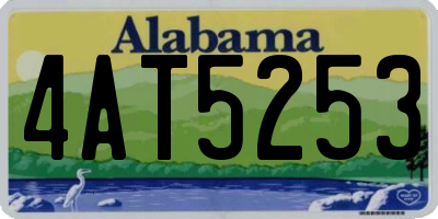 AL license plate 4AT5253