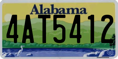 AL license plate 4AT5412
