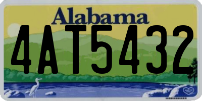 AL license plate 4AT5432