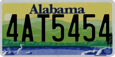 AL license plate 4AT5454