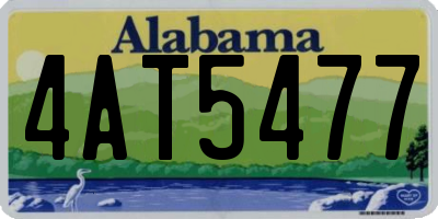 AL license plate 4AT5477