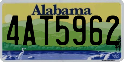 AL license plate 4AT5962