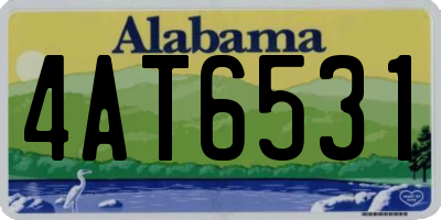 AL license plate 4AT6531