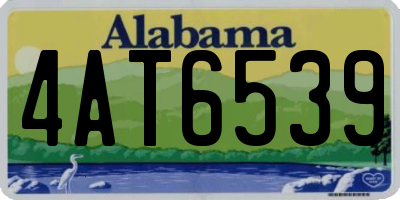 AL license plate 4AT6539