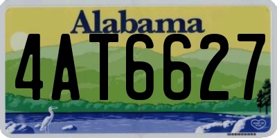 AL license plate 4AT6627