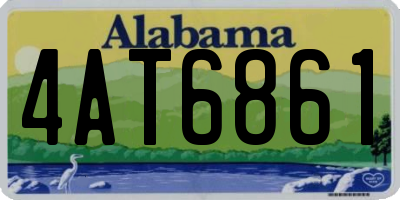 AL license plate 4AT6861