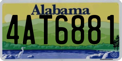 AL license plate 4AT6881