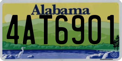 AL license plate 4AT6901