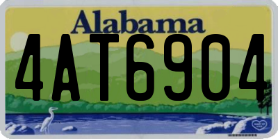 AL license plate 4AT6904
