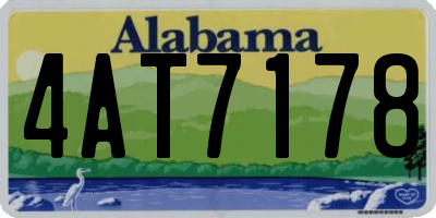AL license plate 4AT7178