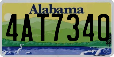 AL license plate 4AT7340