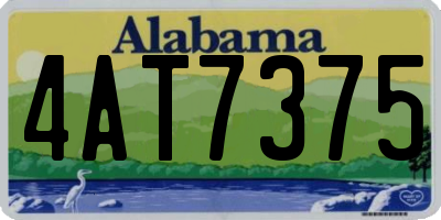 AL license plate 4AT7375