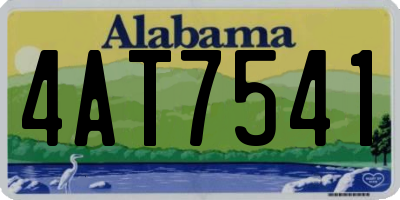 AL license plate 4AT7541
