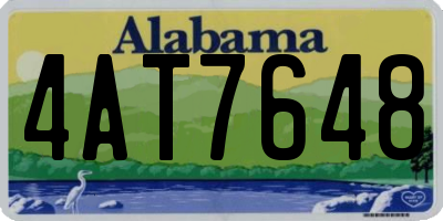AL license plate 4AT7648