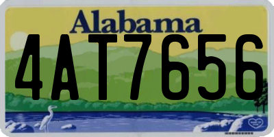 AL license plate 4AT7656