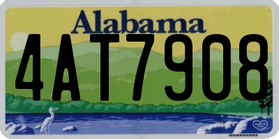 AL license plate 4AT7908