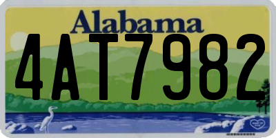AL license plate 4AT7982