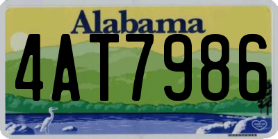AL license plate 4AT7986