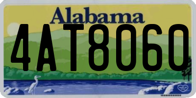 AL license plate 4AT8060