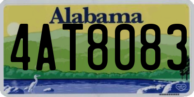 AL license plate 4AT8083
